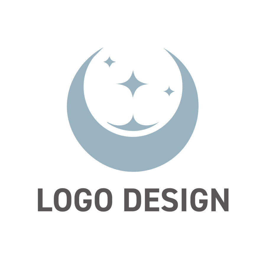 月と星のきらめきが導く、特別な体験を約束するロゴデザイン