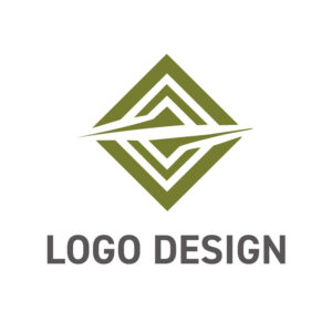 大地に根差した安定性と、未来を切り拓く鋭さのロゴデザイン