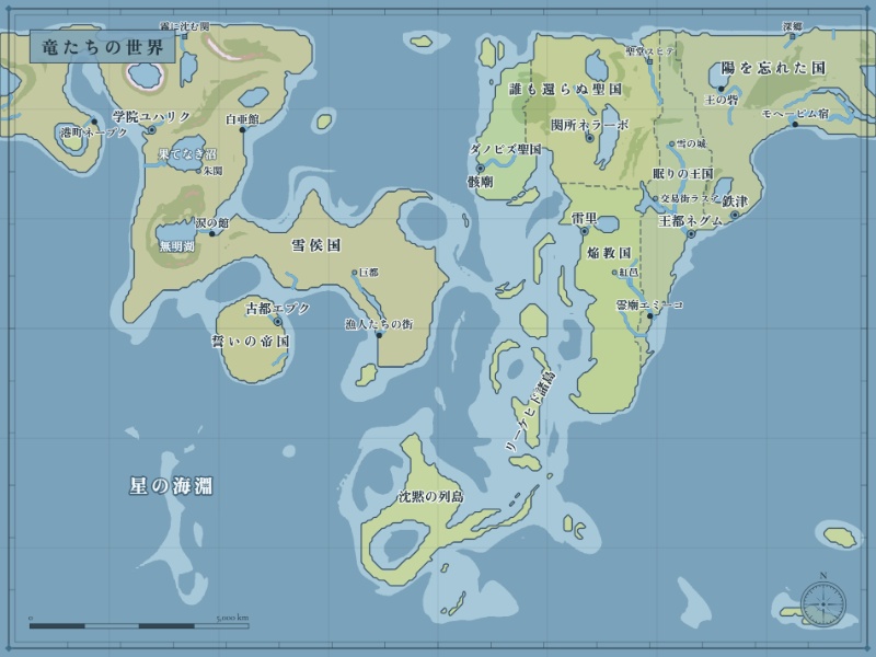 フラット様式の地図