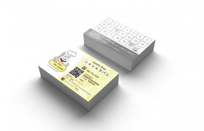 ショップカード制作事例 – スイーツショップのキュートなショップカードデザイン