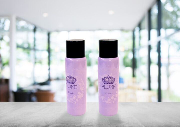 ヘアスプレーのボトルデザイン作成例