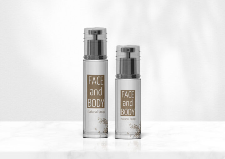 リキッドソープのボトルデザイン_背景あり