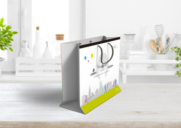 ウィッグブランドの紙袋デザイン作成例1