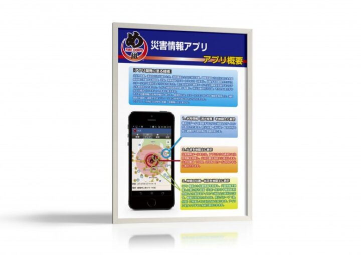 情報アプリのパネルデザイン