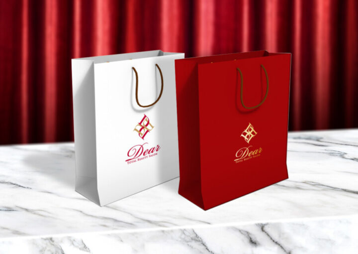 美容室の紙袋デザイン作成例1