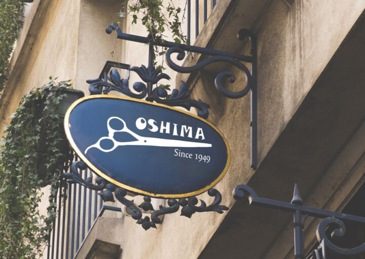 ヘアサロンのレトロなロゴ2