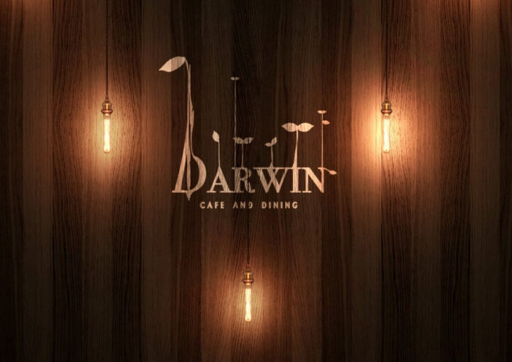 カフェ&ダイニングの看板ロゴ