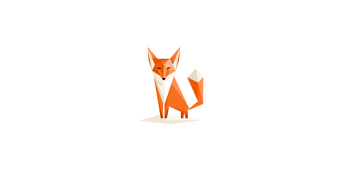 直線的な狐のロゴ