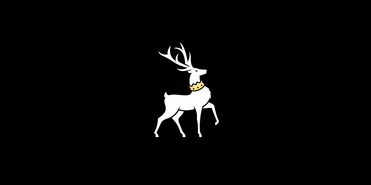 クールな鹿のロゴ