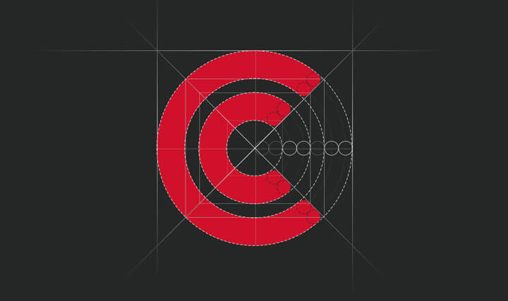 グリッドを用いたロゴマーク