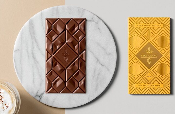 高級感のあるチョコのパッケージ