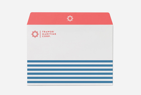 海運会社の封筒デザイン