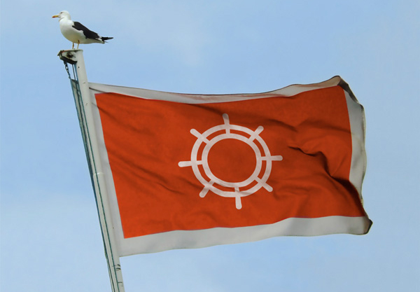 海運会社のロゴ作成例
