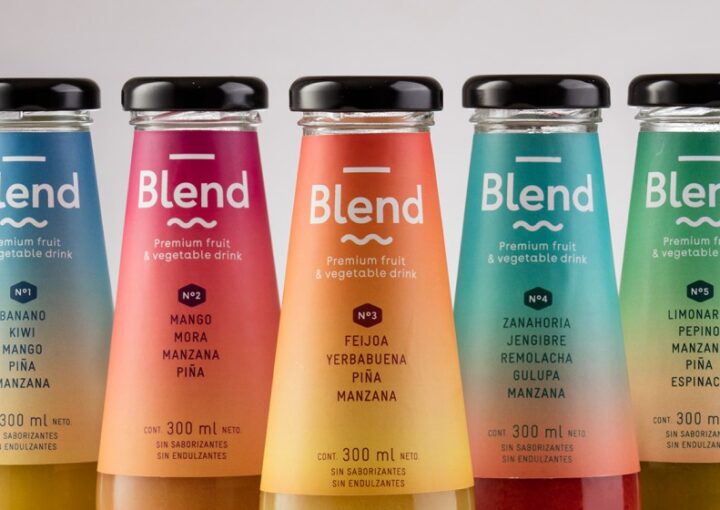 ジュースのラベルデザイン作成例