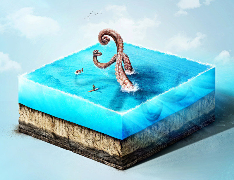 フォトコラージュで表現力を高めた広告デザイン事例集｜写真加工テクニックの参考に