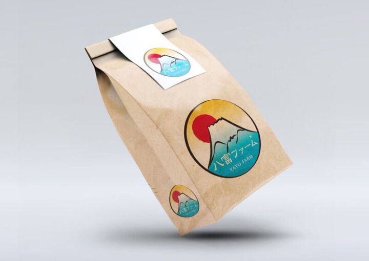 農場ブランドのロゴ作成例