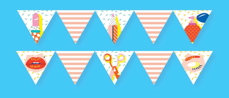 女性の心を掴むポイントが散りばめられたキュートなグラフィックデザイン