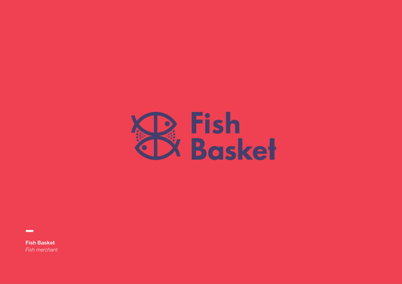 魚モチーフのロゴデザイン