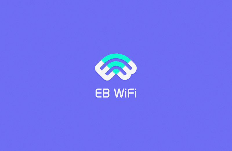 WiFiモチーフのサービスロゴデザイン