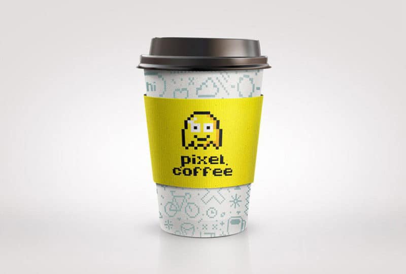 コーヒーショップのカップデザイン