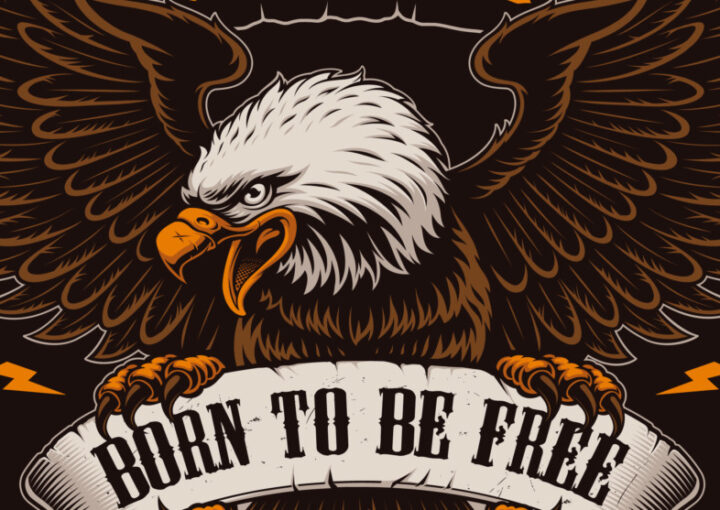 ワイルドな鳥のフライヤーデザイン作成例について