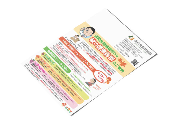 動物病院の秋の健康診断案内DM_表