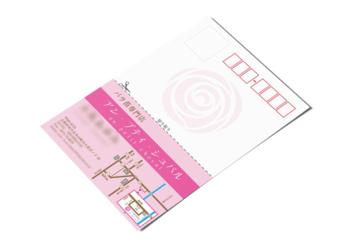 バラ苗専門店のフェア開催DMデザイン