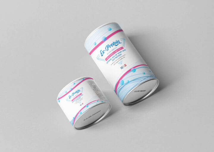 プロテインの商品ラベルデザイン