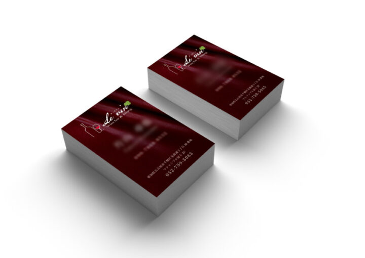 ワインバー&ダイニングの名刺デザイン