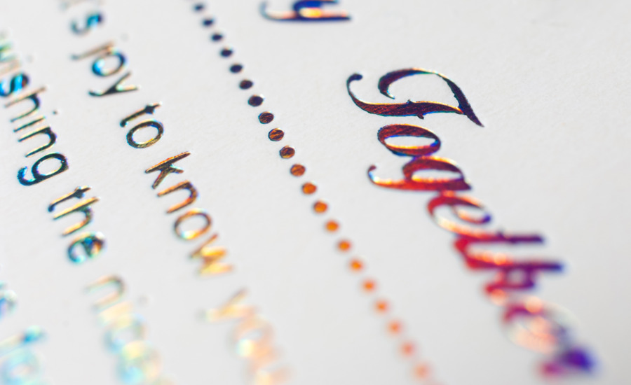 箔押しの名刺・ショップカード