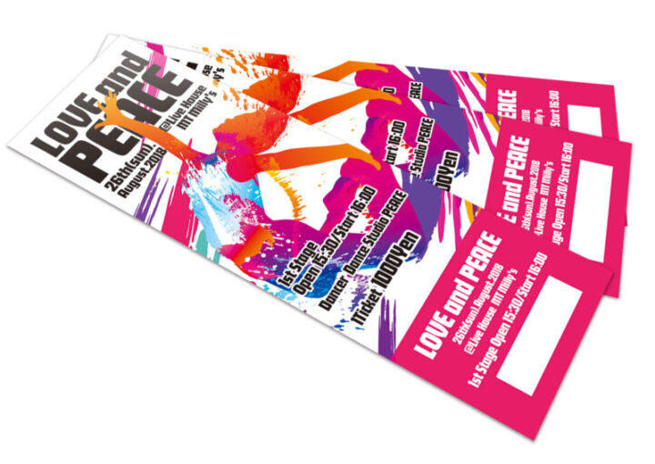 ストリートダンスのイベントチケットデザイン