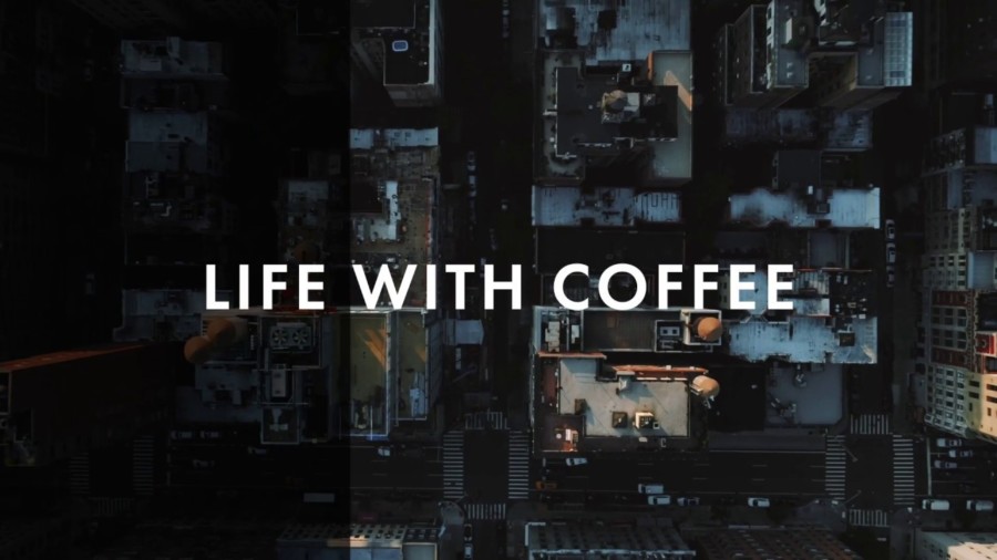 アーバンな雰囲気のコーヒーショップの動画編集例