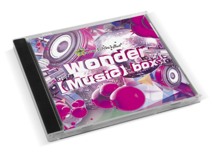 キラキラとした派手さで統一したCDジャケットデザイン