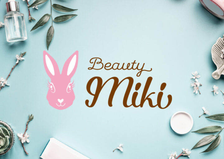 ウサギがモチーフのまつげサロンのロゴデザイン