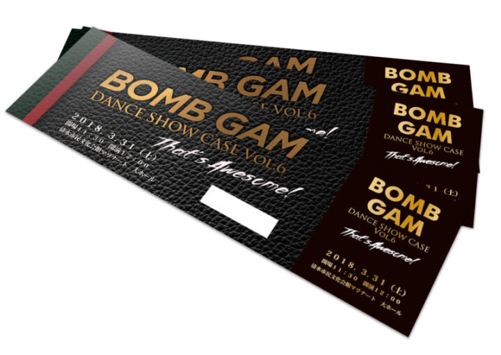 ダンスショーケースイベントのチケットデザイン