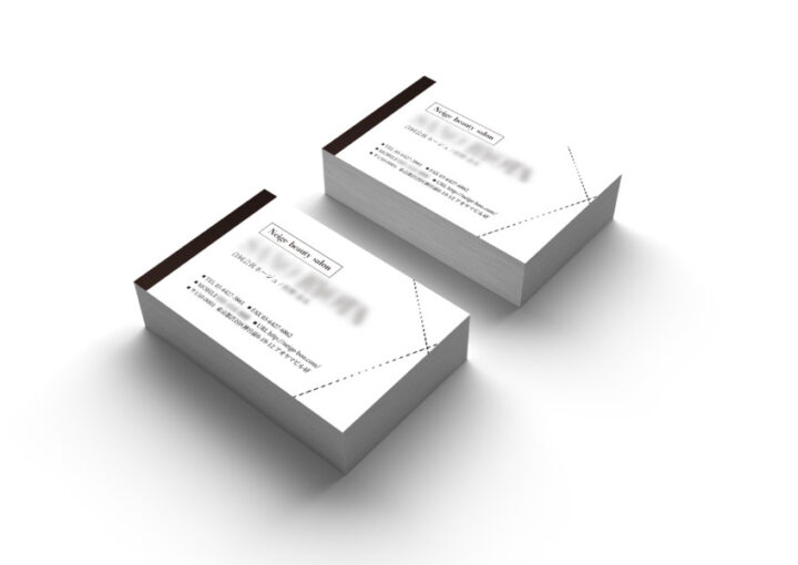 ビューティーサロンのシンプルな名刺作成例