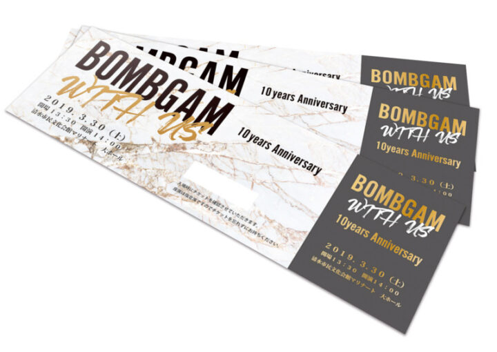 10周年を記念するダンスイベントのチケットデザイン