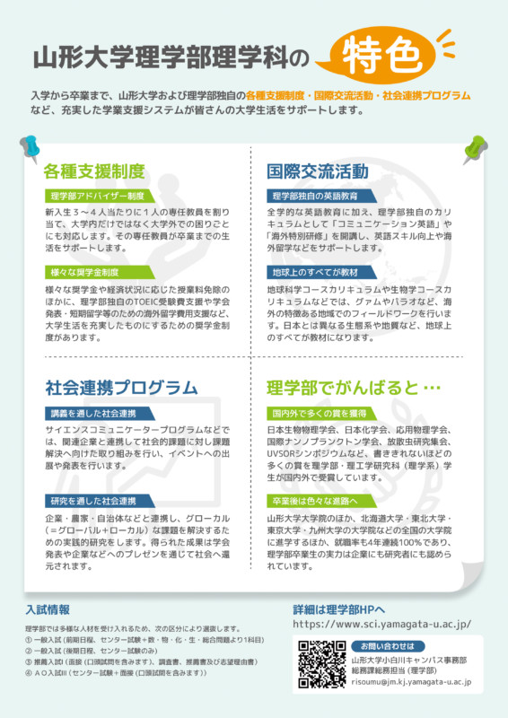 大学の入試広報用チラシデザイン_A4サイズ_ura