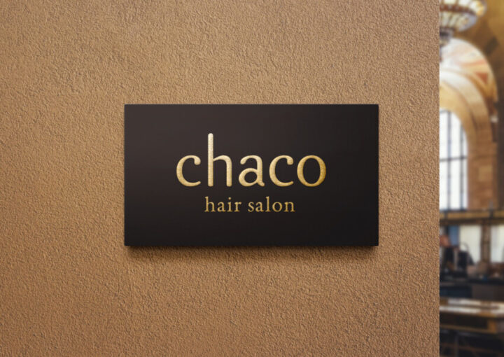 ミニマルかつ親しみのあるヘアサロンのロゴ作成例_2