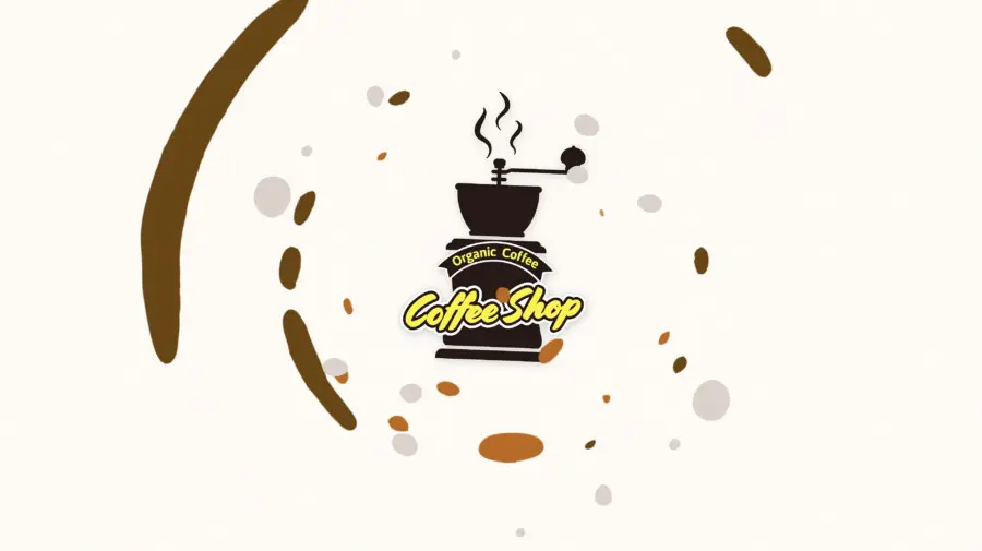 コーヒーショップのモーションロゴ（サンプル）デザインを作成しました。 | ロゴアニメーションの作成依頼はASOBOAD | モーションロゴ  (Lite版) 作成例