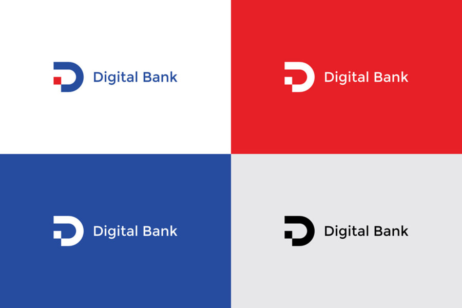 銀行のロゴデザイン作例