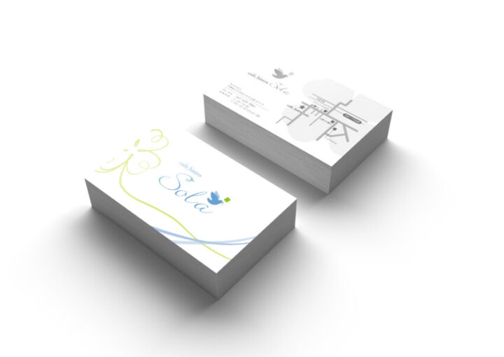 カフェ&ビストロのショップカードデザイン