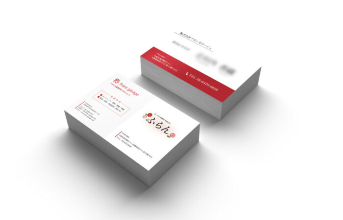 名刺制作事例 - フランス車専門店と飲食事業を併記した名刺デザイン