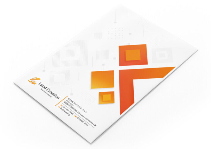 不動産会社の角2封筒デザイン_3