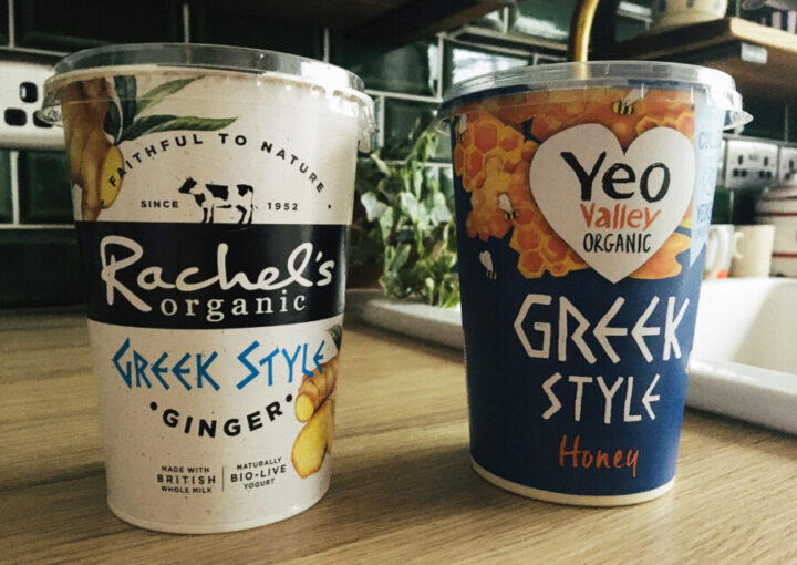 美味しいヨーグルト2ブランドのパッケージデザイン