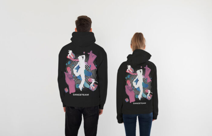 ユニフォーム制作事例 - ダンスチームのユニフォームデザイン【パーカー】