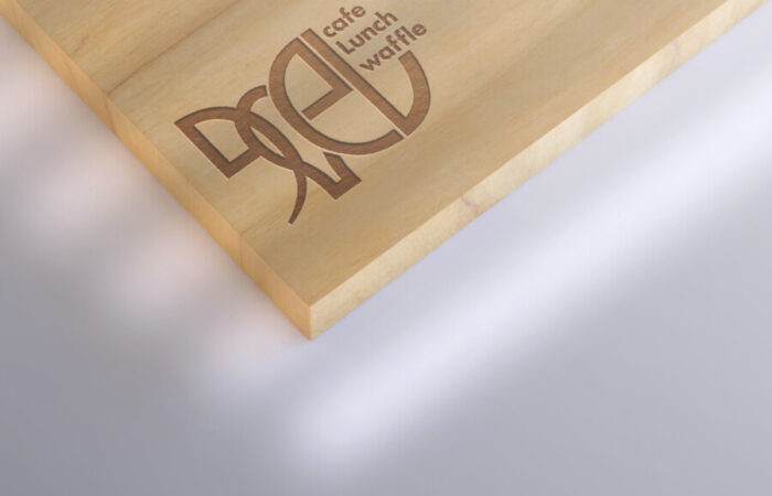 ロゴ制作事例 - 象がモチーフのユニークでミニマルなカフェのロゴデザイン