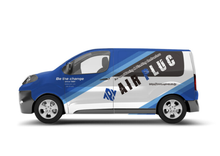 エアコン・配管業者のカーラッピングデザイン1