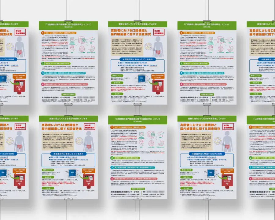 口腔と腸内の調査に関するチラシ3