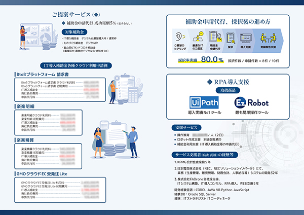 企業のサービス紹介パンフレットデザイン5